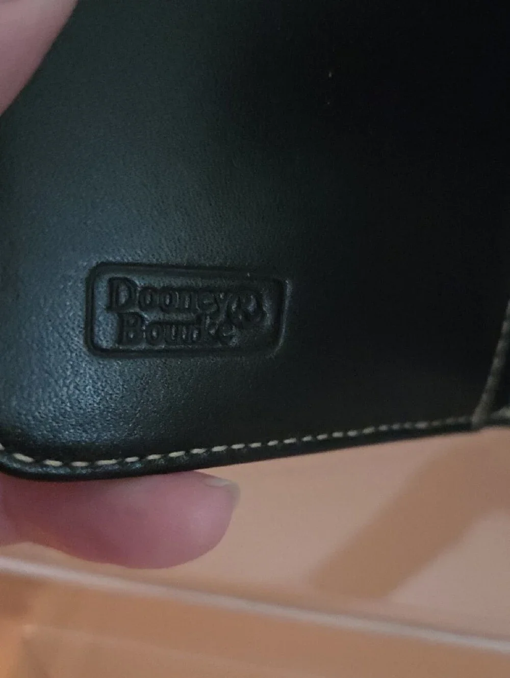 Dooney & Bourke Vintage Black & Gray Monogram Sm. Flap Snap Wallet